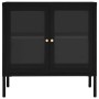 Aparador de acero y vidrio negro 70x35x70 cm de vidaXL, Aparadores - Ref: Foro24-336064, Precio: 152,44 €, Descuento: %