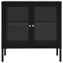 Sideboard aus schwarzem Stahl und Glas, 70 x 35 x 70 cm von vidaXL, Sideboards - Ref: Foro24-336064, Preis: 150,37 €, Rabatt: %