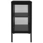 Aparador de acero y vidrio negro 70x35x70 cm de vidaXL, Aparadores - Ref: Foro24-336064, Precio: 152,44 €, Descuento: %