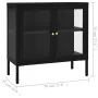 Sideboard aus schwarzem Stahl und Glas, 70 x 35 x 70 cm von vidaXL, Sideboards - Ref: Foro24-336064, Preis: 150,37 €, Rabatt: %
