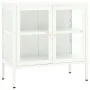 Sideboard aus Stahl und weißem Glas 70x35x70 cm von vidaXL, Sideboards - Ref: Foro24-336065, Preis: 145,08 €, Rabatt: %