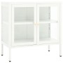 Sideboard aus Stahl und weißem Glas 70x35x70 cm von vidaXL, Sideboards - Ref: Foro24-336065, Preis: 147,38 €, Rabatt: %