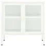 Sideboard aus Stahl und weißem Glas 70x35x70 cm von vidaXL, Sideboards - Ref: Foro24-336065, Preis: 145,08 €, Rabatt: %