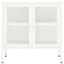 Sideboard aus Stahl und weißem Glas 70x35x70 cm von vidaXL, Sideboards - Ref: Foro24-336065, Preis: 147,38 €, Rabatt: %