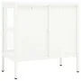 Sideboard aus Stahl und weißem Glas 70x35x70 cm von vidaXL, Sideboards - Ref: Foro24-336065, Preis: 145,08 €, Rabatt: %