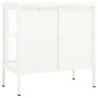 Sideboard aus Stahl und weißem Glas 70x35x70 cm von vidaXL, Sideboards - Ref: Foro24-336065, Preis: 147,38 €, Rabatt: %