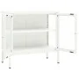 Sideboard aus Stahl und weißem Glas 70x35x70 cm von vidaXL, Sideboards - Ref: Foro24-336065, Preis: 145,08 €, Rabatt: %