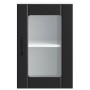 Armario pared cocina puerta de cristal Lucca negro