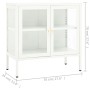 Sideboard aus Stahl und weißem Glas 70x35x70 cm von vidaXL, Sideboards - Ref: Foro24-336065, Preis: 147,38 €, Rabatt: %