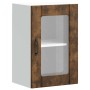 Armario de pared para cocina puerta cristal Lucca roble ahumado