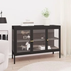 Sideboard aus Stahl und schwarzem Glas 105x35x70 cm von vidaXL, Sideboards - Ref: Foro24-336067, Preis: 241,55 €, Rabatt: %
