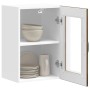 Armario de pared para cocina puerta cristal Lucca roble ahumado