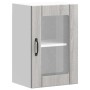 Armario de pared para cocina puerta cristal Lucca gris sonoma en Armarios de cocina | Comprar online en Foro24