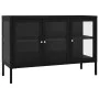 Sideboard aus Stahl und schwarzem Glas 105x35x70 cm von vidaXL, Sideboards - Ref: Foro24-336067, Preis: 241,55 €, Rabatt: %