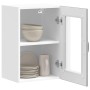 Armario de pared para cocina puerta cristal Lucca gris sonoma en Armarios de cocina | Comprar online en Foro24