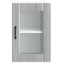 Armario de pared para cocina puerta cristal Lucca gris sonoma en Armarios de cocina | Comprar online en Foro24
