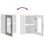 Armario de pared para cocina puerta cristal Lucca gris sonoma en Armarios de cocina | Comprar online en Foro24