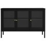 Aparador de acero y vidrio negro 105x35x70 cm de vidaXL, Aparadores - Ref: Foro24-336067, Precio: 255,66 €, Descuento: %