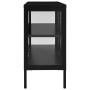 Steel and black glass sideboard 105x35x70 cm by vidaXL, Sideboards - Ref: Foro24-336067, Price: 255,79 €, Discount: %