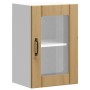Armario pared para cocina puerta cristal Lucca roble artesanal