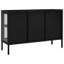 Sideboard aus Stahl und schwarzem Glas 105x35x70 cm von vidaXL, Sideboards - Ref: Foro24-336067, Preis: 241,55 €, Rabatt: %