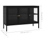 Sideboard aus Stahl und schwarzem Glas 105x35x70 cm von vidaXL, Sideboards - Ref: Foro24-336067, Preis: 255,66 €, Rabatt: %