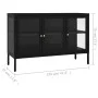 Sideboard aus Stahl und schwarzem Glas 105x35x70 cm von vidaXL, Sideboards - Ref: Foro24-336067, Preis: 241,55 €, Rabatt: %