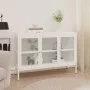 Sideboard aus Stahl und weißem Glas, 105 x 35 x 70 cm von vidaXL, Sideboards - Ref: Foro24-336068, Preis: 198,36 €, Rabatt: %