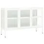 Sideboard aus Stahl und weißem Glas, 105 x 35 x 70 cm von vidaXL, Sideboards - Ref: Foro24-336068, Preis: 198,36 €, Rabatt: %