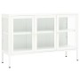 Steel and white glass sideboard 105x35x70 cm by vidaXL, Sideboards - Ref: Foro24-336068, Price: 194,59 €, Discount: %