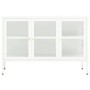Steel and white glass sideboard 105x35x70 cm by vidaXL, Sideboards - Ref: Foro24-336068, Price: 194,59 €, Discount: %