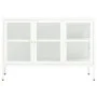 Steel and white glass sideboard 105x35x70 cm by vidaXL, Sideboards - Ref: Foro24-336068, Price: 198,36 €, Discount: %