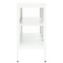 Steel and white glass sideboard 105x35x70 cm by vidaXL, Sideboards - Ref: Foro24-336068, Price: 194,59 €, Discount: %