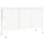 Steel and white glass sideboard 105x35x70 cm by vidaXL, Sideboards - Ref: Foro24-336068, Price: 198,36 €, Discount: %