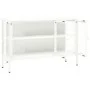 Steel and white glass sideboard 105x35x70 cm by vidaXL, Sideboards - Ref: Foro24-336068, Price: 198,36 €, Discount: %