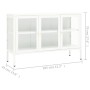 Steel and white glass sideboard 105x35x70 cm by vidaXL, Sideboards - Ref: Foro24-336068, Price: 194,59 €, Discount: %