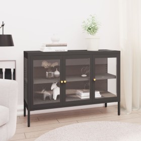 Aparador de acero y vidrio gris antracita 105x35x70 cm de vidaXL, Aparadores - Ref: Foro24-336069, Precio: 225,80 €, Descuent...