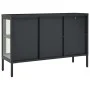 Anthracite gray steel and glass sideboard 105x35x70 cm by vidaXL, Sideboards - Ref: Foro24-336069, Price: 221,51 €, Discount: %