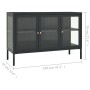 Anthracite gray steel and glass sideboard 105x35x70 cm by vidaXL, Sideboards - Ref: Foro24-336069, Price: 225,80 €, Discount: %