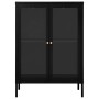 Aparador de acero y vidrio negro 75x35x105 cm de vidaXL, Aparadores - Ref: Foro24-336070, Precio: 182,11 €
