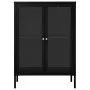 Black steel and glass sideboard 75x35x105 cm by vidaXL, Sideboards - Ref: Foro24-336070, Price: 179,62 €, Discount: %