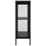 Aparador de acero y vidrio negro 75x35x105 cm de vidaXL, Aparadores - Ref: Foro24-336070, Precio: 182,11 €