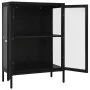 Black steel and glass sideboard 75x35x105 cm by vidaXL, Sideboards - Ref: Foro24-336070, Price: 179,62 €, Discount: %