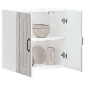 Armario de pared de cocina Lucca blanca de alto brillo