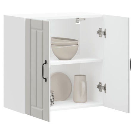 Armario de pared de cocina Lucca blanca de alto brillo