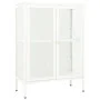 Sideboard aus Stahl und weißem Glas 75x35x105 cm von vidaXL, Sideboards - Ref: Foro24-336071, Preis: 178,08 €, Rabatt: %