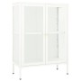 Sideboard aus Stahl und weißem Glas 75x35x105 cm von vidaXL, Sideboards - Ref: Foro24-336071, Preis: 181,20 €, Rabatt: %