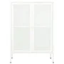 Steel and white glass sideboard 75x35x105 cm by vidaXL, Sideboards - Ref: Foro24-336071, Price: 178,08 €, Discount: %