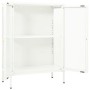 Sideboard aus Stahl und weißem Glas 75x35x105 cm von vidaXL, Sideboards - Ref: Foro24-336071, Preis: 181,20 €, Rabatt: %
