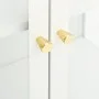 Aparador de acero y vidrio blanco 75x35x105 cm de vidaXL, Aparadores - Ref: Foro24-336071, Precio: 178,05 €, Descuento: %